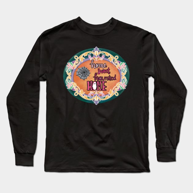 Happy halloween home sweet haunted home Long Sleeve T-Shirt by Yunipop